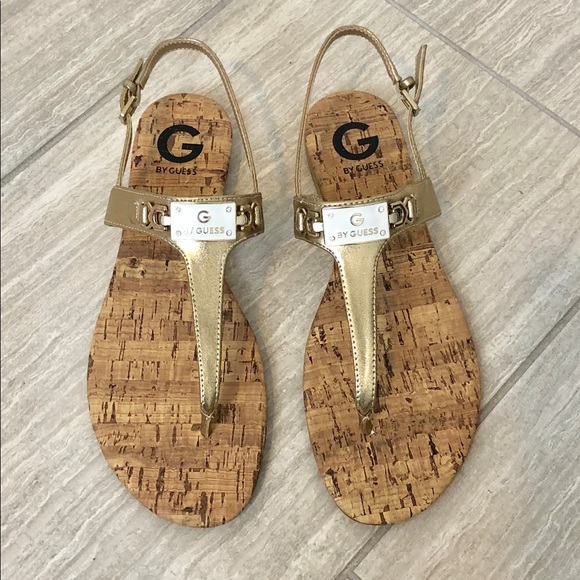 Gold G by Guess Sandals Size 9 - Picture 1 of 5